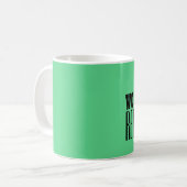 Die beste EMPFANGSDAME der Welt grünes und Kaffeetasse (Vorderseite Links)