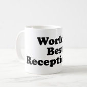 Die beste Empfangsdame der Welt Kaffeetasse (Vorderseite Links)