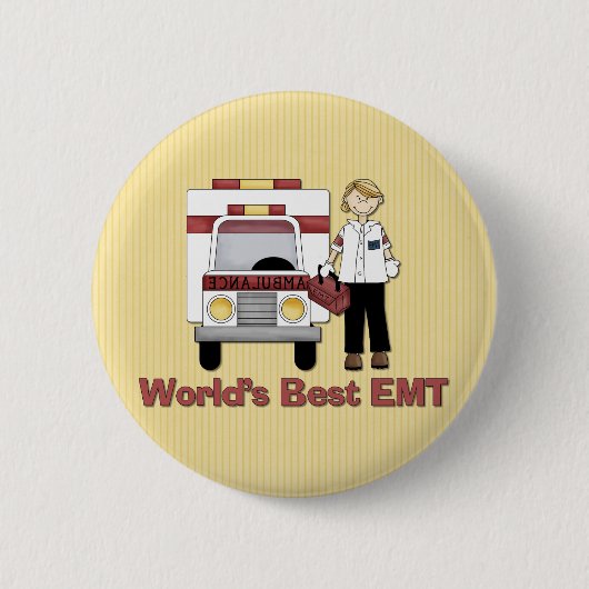 Die beste EMT-Frau der Welt Button (Vorderseite)