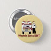 Die beste EMT-Frau der Welt Button (Vorne & Hinten)