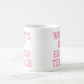 Die beste englische Lehrerin der Welt - Tasse pink (Mittel)