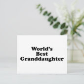 Die beste Enkelin der Welt Postkarte (Stehend Vorderseite)