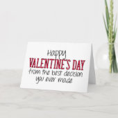Die beste Entscheidung, die Sie je getroffen haben Karte (Vorderseite)