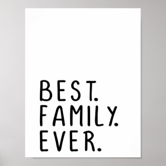 Die beste Familie der Welt zitiert Typografie Poster