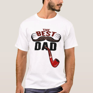 Die beste Familie Schnurrbart Pipe Fete Vater T-Shirt