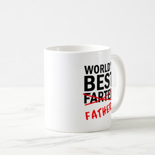Die beste Farter der Welt | Funny Zitat Schwarz/Ro Kaffeetasse (VorderseiteRechts)