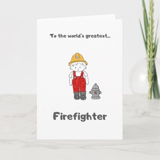 Die Beste Feuerwehrgrüßkarte der Welt Karte (Vorderseite)