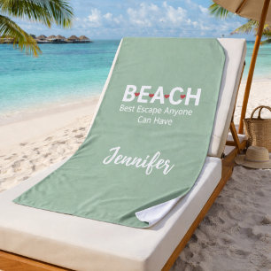 Die beste Flucht für jeden, der sich auf Grün freu Strandtuch