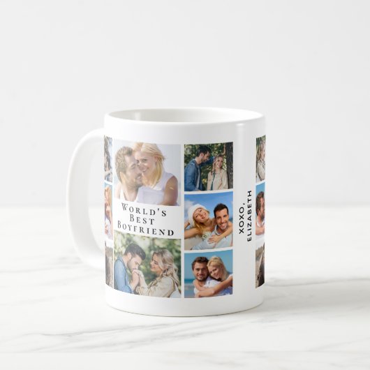 Die beste Foto Collage der Welt für junge Freunde Kaffeetasse (Vorderseite Links)