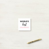 Die beste Freundin der Welt Schwarz Post-it Klebezettel (Auf Schreibtisch)