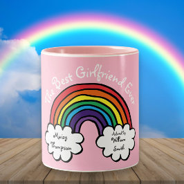 Die beste Freundin, die je Rainbow Pink gespielt h Zweifarbige Tasse