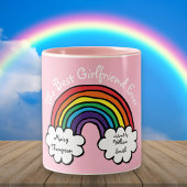 Die beste Freundin, die je Rainbow Pink gespielt h Zweifarbige Tasse