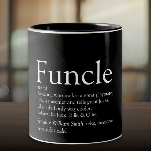 Die beste Funktion der Welt Onkel Moderne Definiti Zweifarbige Tasse
