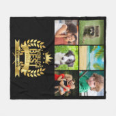Die beste funktionelle Onkel Foto Collage Gold Bla Fleecedecke (Vorderseite (Horizontal))