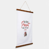 Die beste Gegenwart unter der Baumstruktur, anpass Wandteppich Mit Holzrahmen (Gewinkelt)