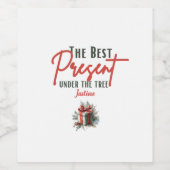 Die beste Gegenwart unter der Baumstruktur, anpass Weinetikett (Einzelnes Label)