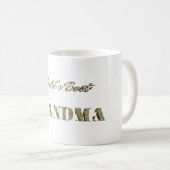 Die beste Grandma-Glitzern-Typografie der Welt Kaffeetasse (VorderseiteRechts)