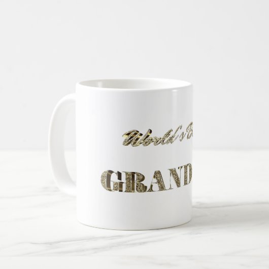 Die beste Grandma-Glitzern-Typografie der Welt Kaffeetasse (Vorderseite Links)