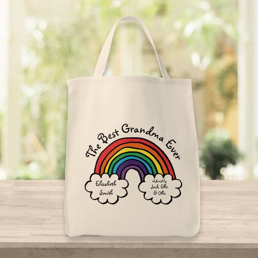 Die beste Granny-Oma je Rainbow Tragetasche