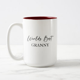Die beste Granny- und Lieblingsarmut der Welt Zweifarbige Tasse