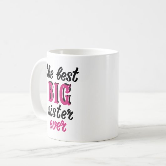 Die beste große Schwester aller Tasse (Vorderseite Links)