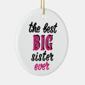 Die beste große Schwester aller Zeiten Keramik Ornament (Rechts)