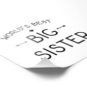 Die beste große Schwester der Welt Fotodruck (Ecke)