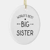 Die beste große Schwester der Welt Keramik Ornament (Rechts)