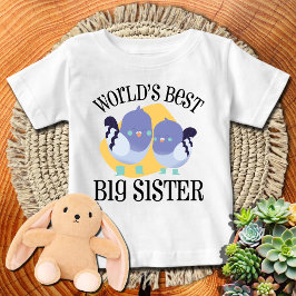 Die beste große Schwester der Welt | Niedliche Vög Baby T-shirt
