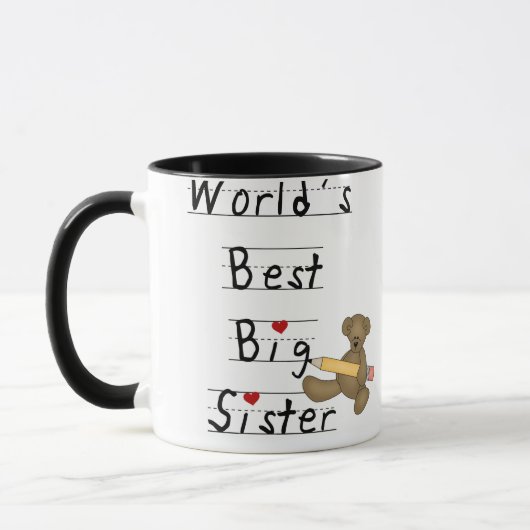 Die beste große Schwester der Welt Tasse (Links)