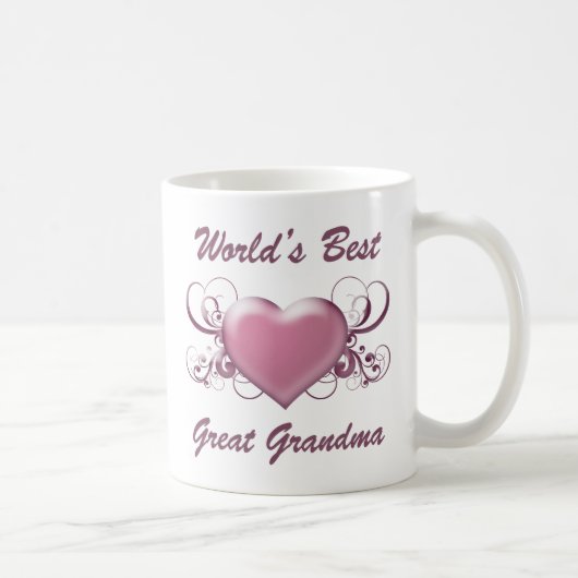 Die beste Großmutter der Welt (Herz) Kaffeetasse (Rechts)