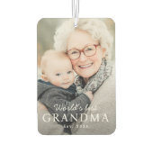 Die beste Großmutter der Welt im Foto des vergange Autolufterfrischer (Rückseite)