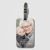 Die beste Großmutter der Welt im Foto des vergange Gepäckanhänger (Vorderseite Vertikal)