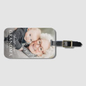 Die beste Großmutter der Welt im Foto des vergange Gepäckanhänger (Vorderseite (Horizontal))