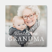 Die beste Großmutter der Welt im Foto des vergange Magnet (Vorne)