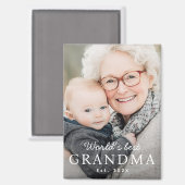 Die beste Großmutter der Welt im Foto des vergange Magnet (Vorderseite/Rückseite)