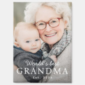 Die beste Großmutter der Welt im Foto des vergange Magnet (Vorderseite)