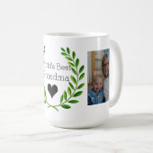 Die beste Großmutter der Welt mit zwei Fotos Kaffeetasse (VorderseiteRechts)