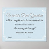 Die beste Großmutter der Welt Poster (Vorne)