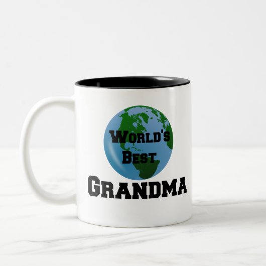 Die beste Großmutter der Welt Zweifarbige Tasse (Links)