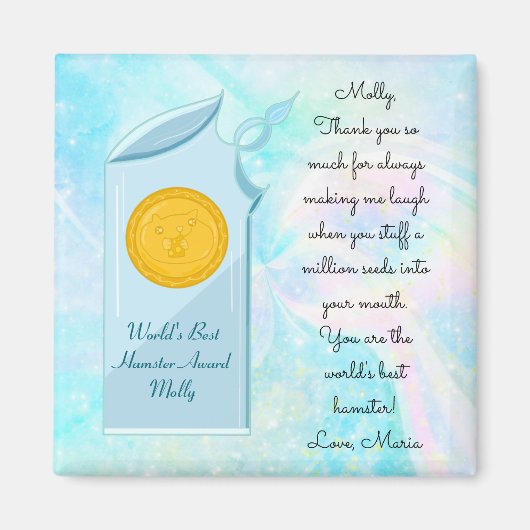 Die beste Hamsterglastrophie der Welt und Botschaf Magnet (Vorne)