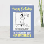 Die beste Headmiress der Welt - Happy Birthday Karte (Vorderseite)