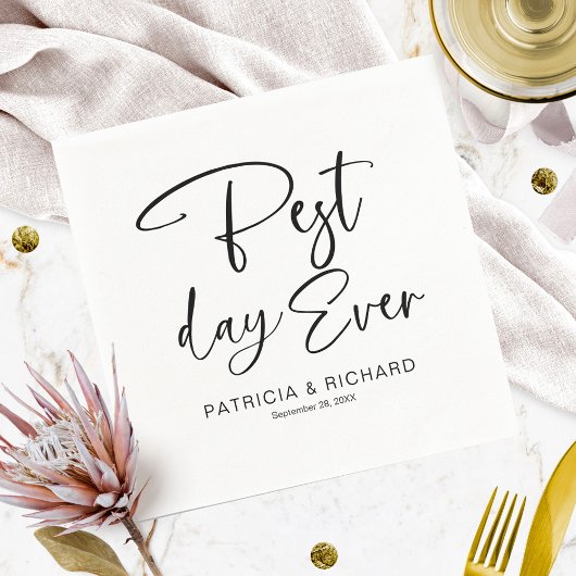 Die beste Hochzeit am Tag je Serviette