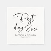 Die beste Hochzeit am Tag je Serviette (Vorderseite)