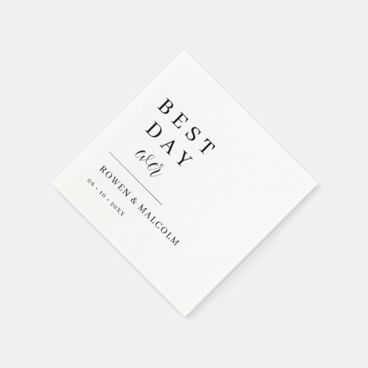 Die beste Hochzeit am Tag Serviette (Ecke)