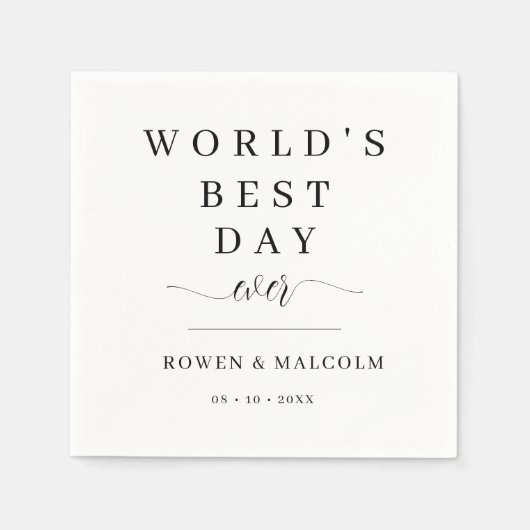 Die beste Hochzeit der Welt Serviette (Vorderseite)