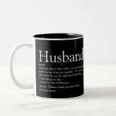 Die beste Husband Definition Modernes Schwarz Zweifarbige Tasse (Links)