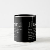 Die beste Husband Definition Modernes Schwarz Zweifarbige Tasse (Mittel)
