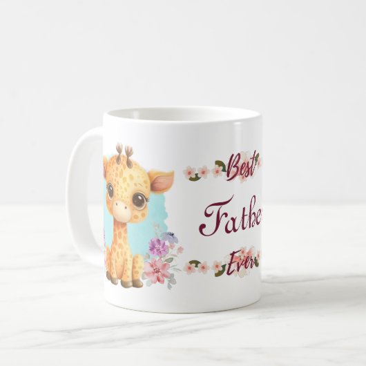 Die beste jemals Niedliche Giraffe als Personalisi Kaffeetasse (Vorderseite Links)