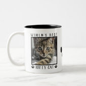 Die beste Kätzchen-Paw der Welt druckt Pet-Foto Zweifarbige Tasse (Links)
